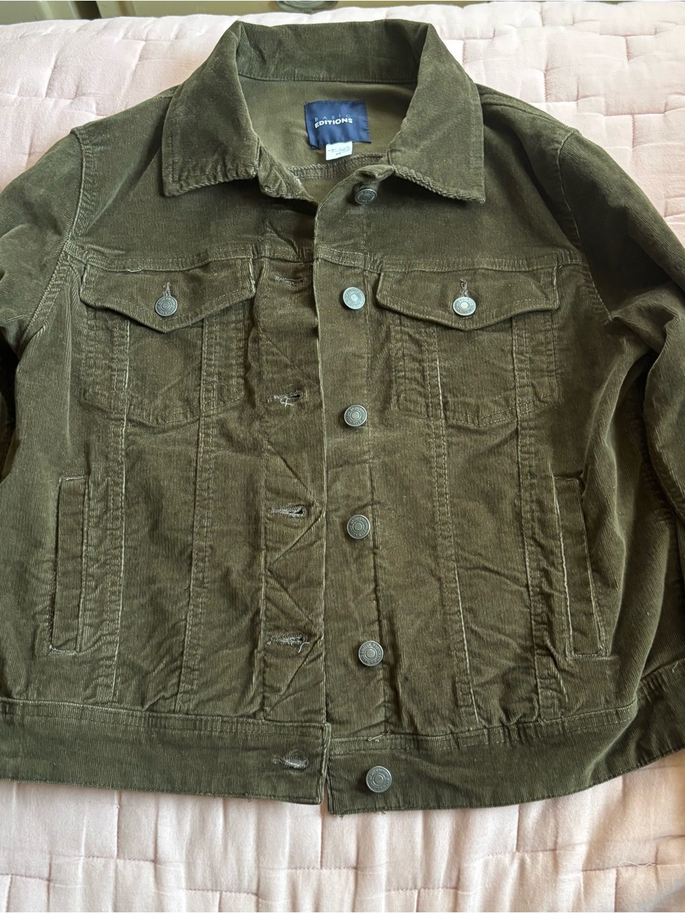 Basic Editions Olive Green Corduroy Jacket